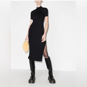 ALIX nyc body con black dress with slit